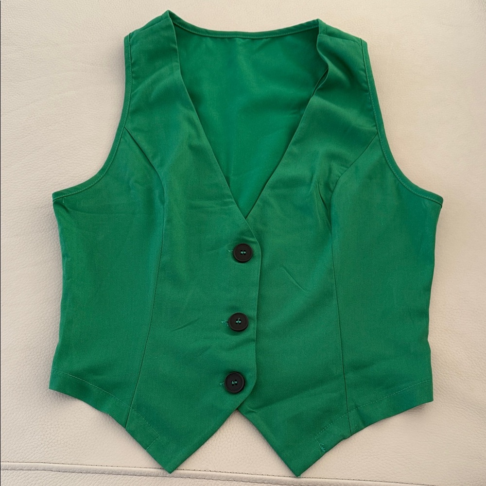 Shein Green Sleeveless Women's Top